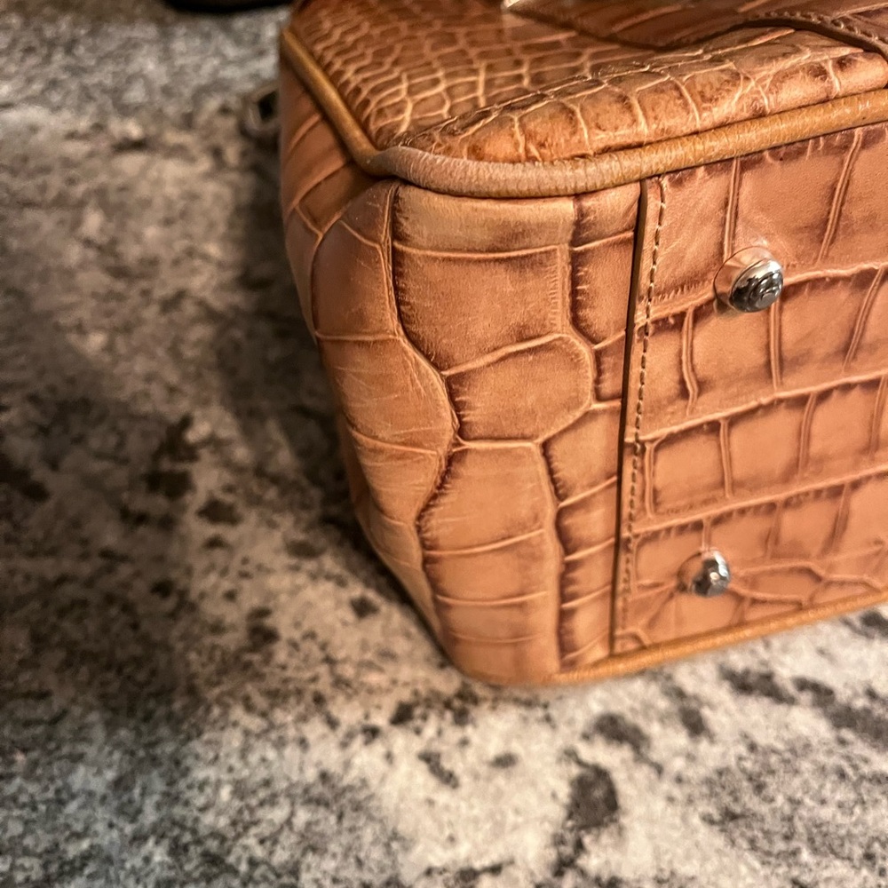 Brighton Crocodile Pattern Triple Compartment Bro… - image 10